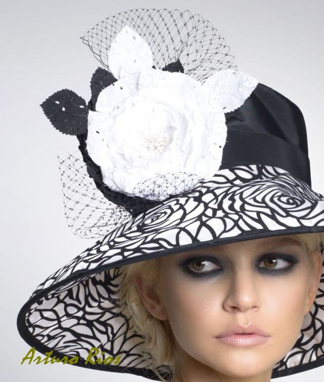 Black and White Derby Hat