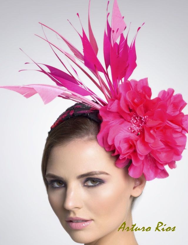 Hot Pink fascinator- Headpiece