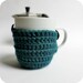 Mustache Mug Cozy Coffee Mug Tea Cup Cosy teal black crochet handmade cover