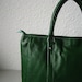 Leather tote bag green-- handmade Leather bag/ Messenger/ Diaper bag/ Shoulder bag/ Tote/ Handbag/ Hip bag/ Women