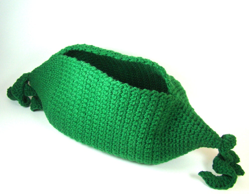 Two Peas in a Pod Large Stuffed Plush Crochet Toy, Amigurumi Pretend Food for Babies, Toddlers, Children