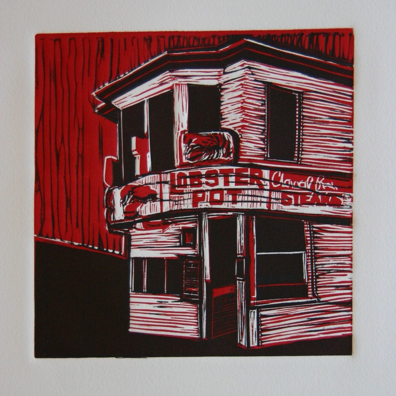 Lobster Pot, Provincetown - original linocut