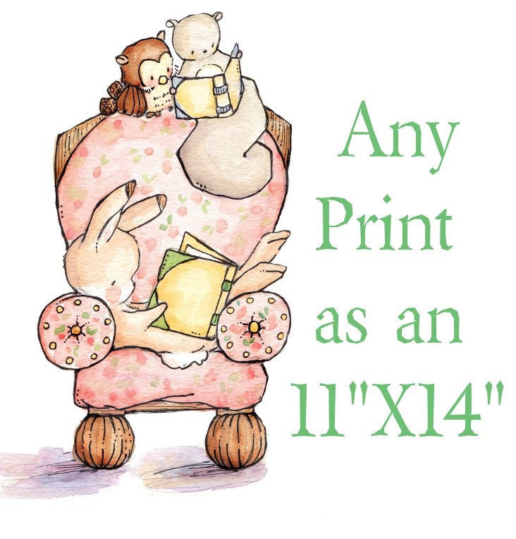 YOU CHOOSE- Pick an 11X14 Print. Nursery Art Home Decor