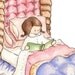 LIttle Girl and Her Dragon. PRINT 8X10. Nursery Art Wall Decor
