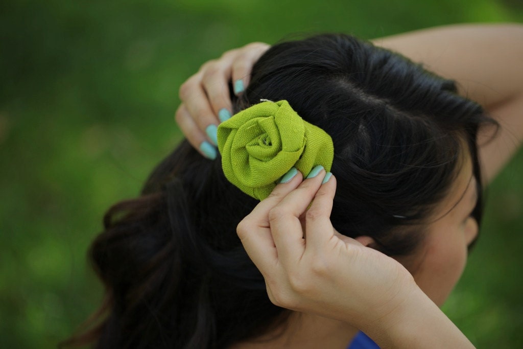 Vintage Fabric Hair Clip