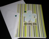 MISSING YOU striped gift card
