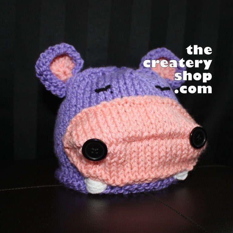 Knitting Pattern Lola The Hippo Hat (PDF)