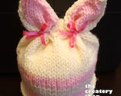 Knotty Bunny Animal Baby Hat knitting pattern (PDF)