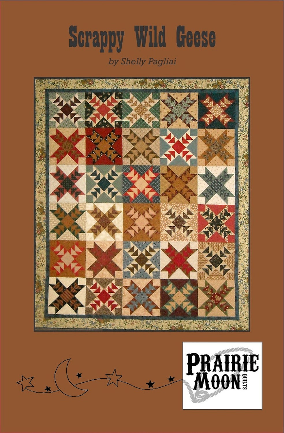 Scrappy Wild Geese Patchwork Quilt Pattern