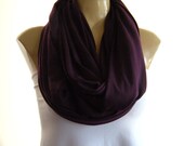 Sophisticated Eggplant... Nomad Cowl.....Infinity Scarf..Relaxed version