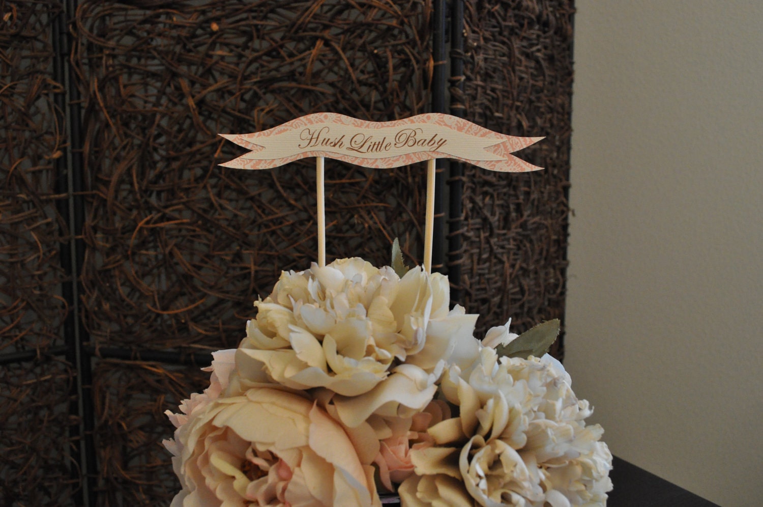 Centerpiece sticks, Banner centerpiece, baby shower, bridal shower, centerpiece, party decorations, baby shower, wedding