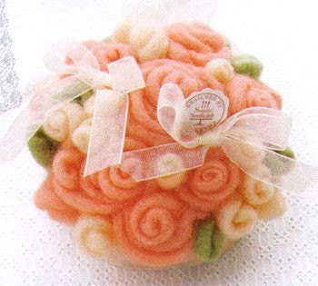 My Best Wishes. Needle Felt Wool Wedding Flower Bouquet - Japanese DIY craft kit