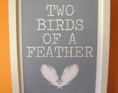Two Birds of a Feather A4 Size Art Poster Print