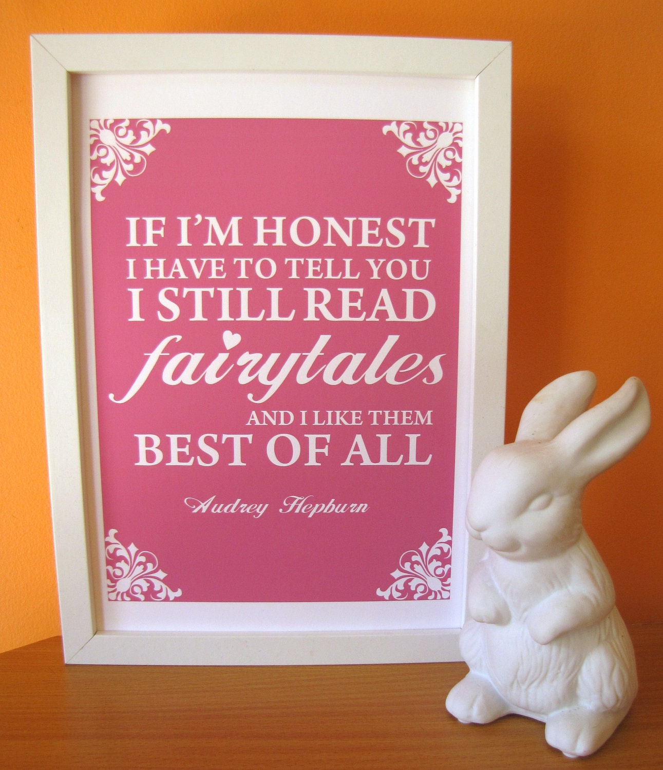 Fairytale Audrey Hepburn Quote  A4 Size Art Poster Print