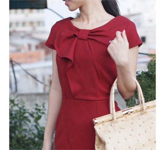DARCY pencil vintage dress inspired from custom made