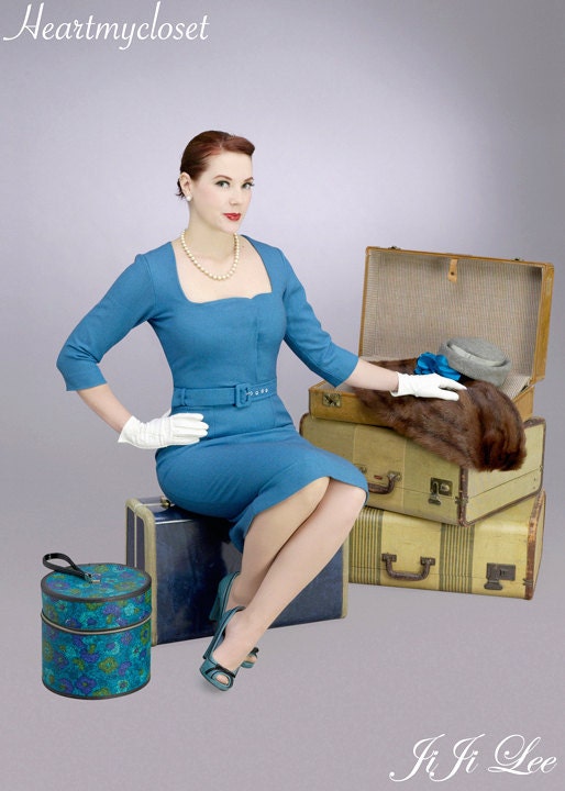 MISCHA pencil rockabilly vintage inspired dress 50s mad men