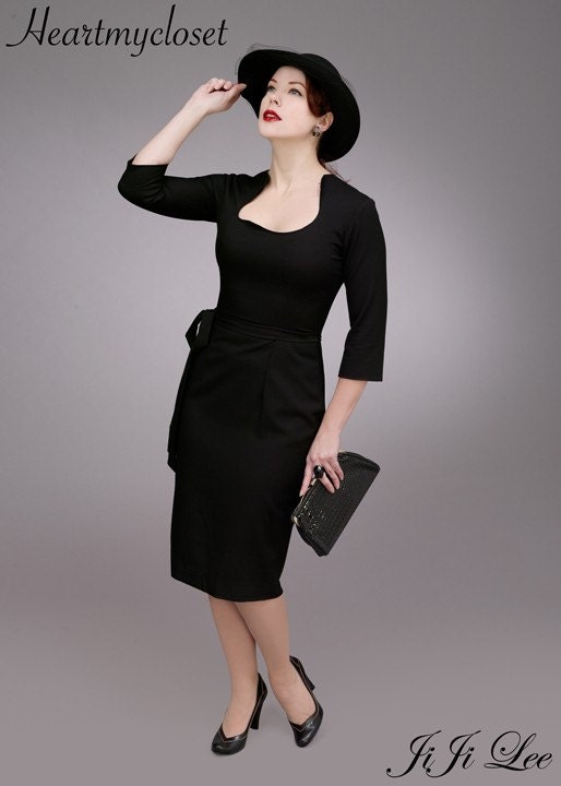 JANICE wiggle pencil dress custom made all sizes 40s 50s inspiration