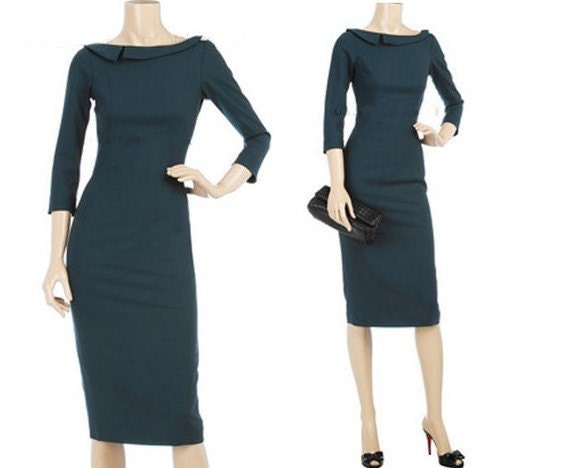 headmistress pencil shape dress custom made all sizes