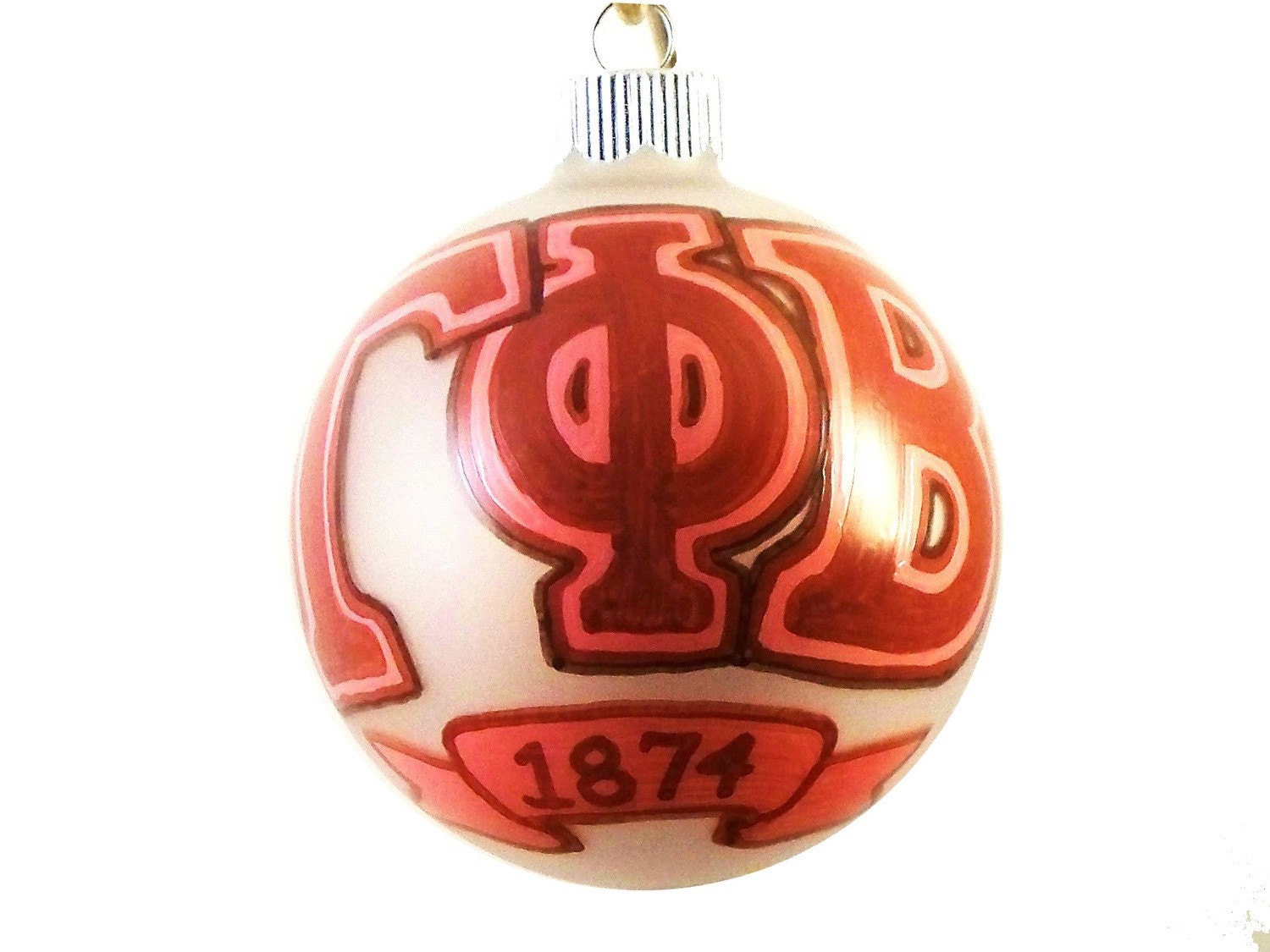 Handpainted Gamma Phi Beta Holiday Ornament
