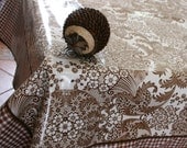 OilCloth Tablecloth Custom to make your heart a happy one-Espresso Brown Chocolate xlarge
