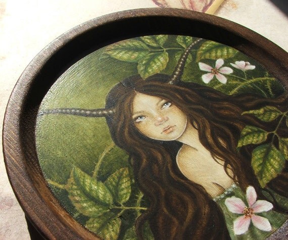 Bramble Faerie - Original Painting on Wood