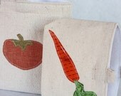 Reusable Sandwich Bag and Snack Bag, Veggies, Lunch Set of 2