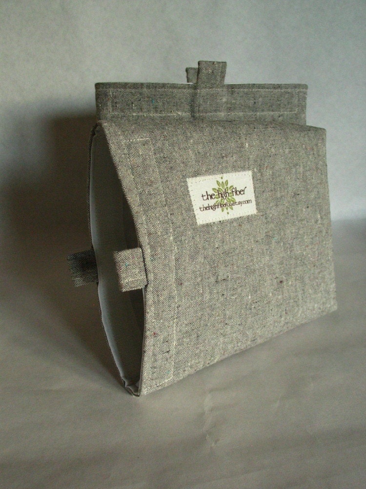 Organic Cotton and Recycled Hemp Reusable Sandwich Bag, Naked