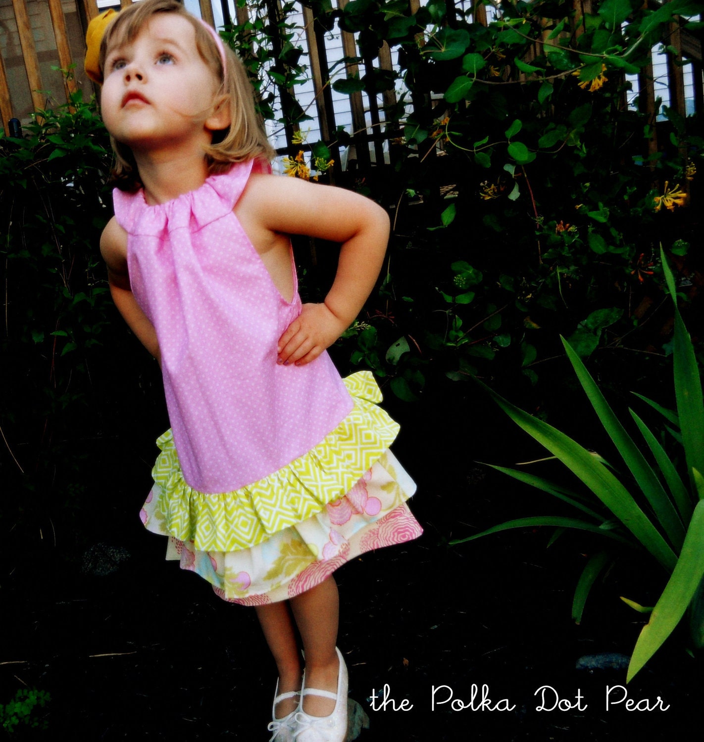 SALE --- Ice Cream Parlor dress- A lovely ruffle dress Size 3t/4t- ready to ship