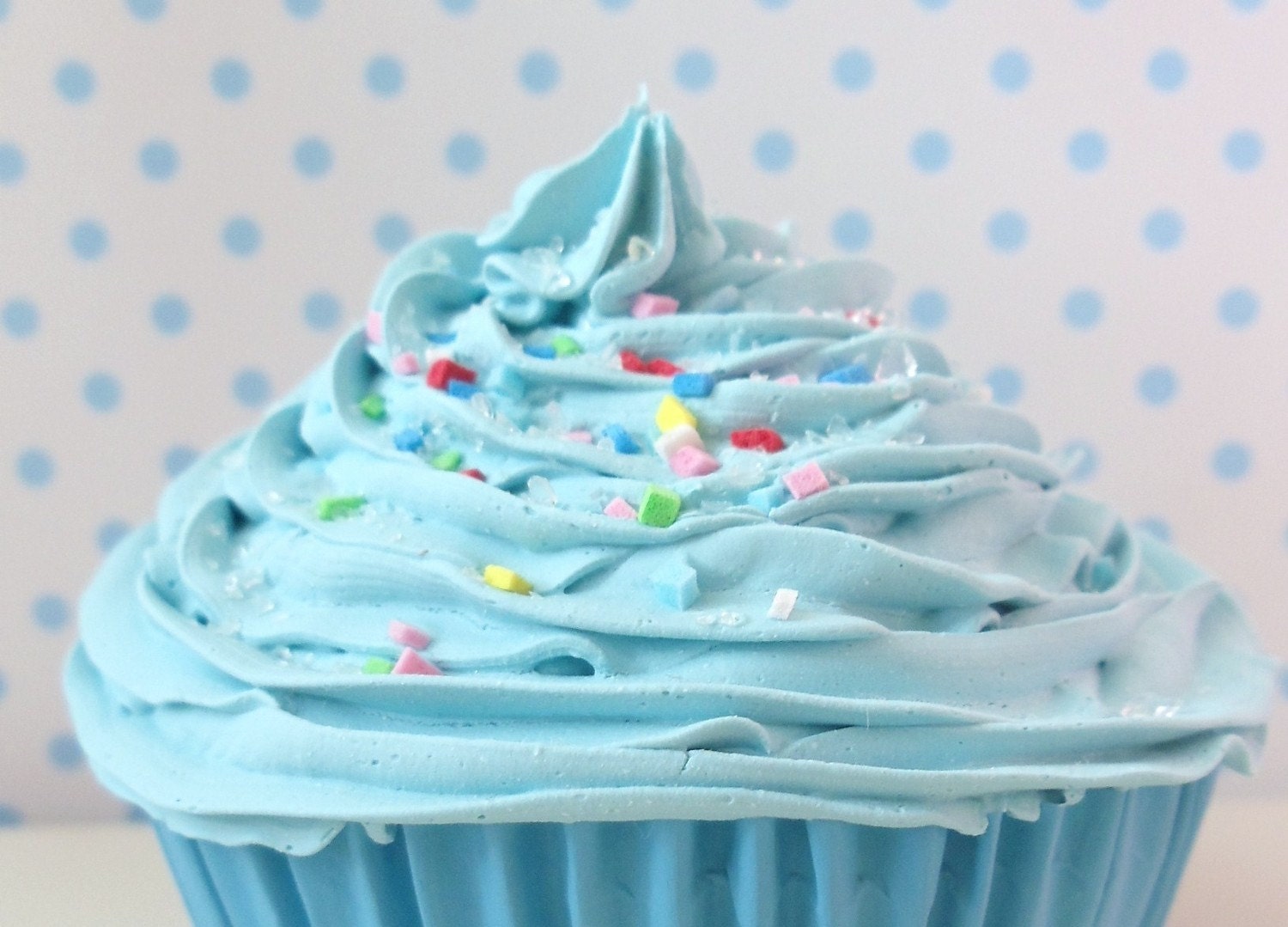 Christmas Ornament baby boy cupcake - fake cupcake Christmas tree Ornament or as photo props ,first birthday party ,blue icing unique gifts