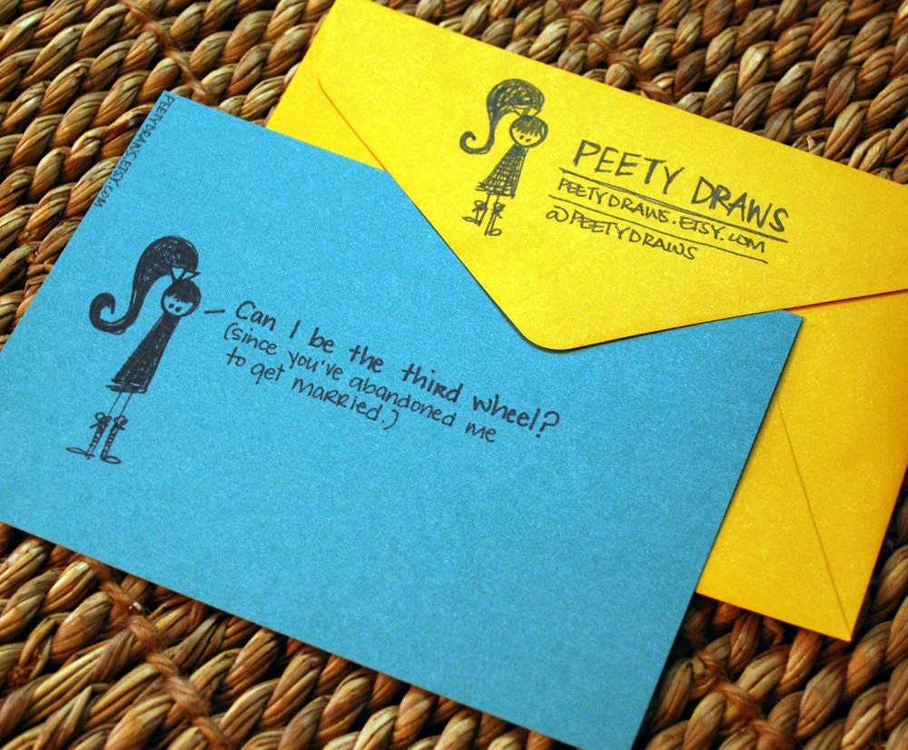 Can I Be The Third Wheel  - Peety Wedding Card Collection