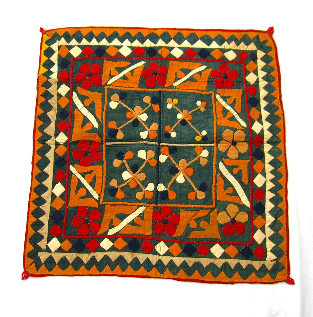 Vintage Folk Art Textile Applique  34