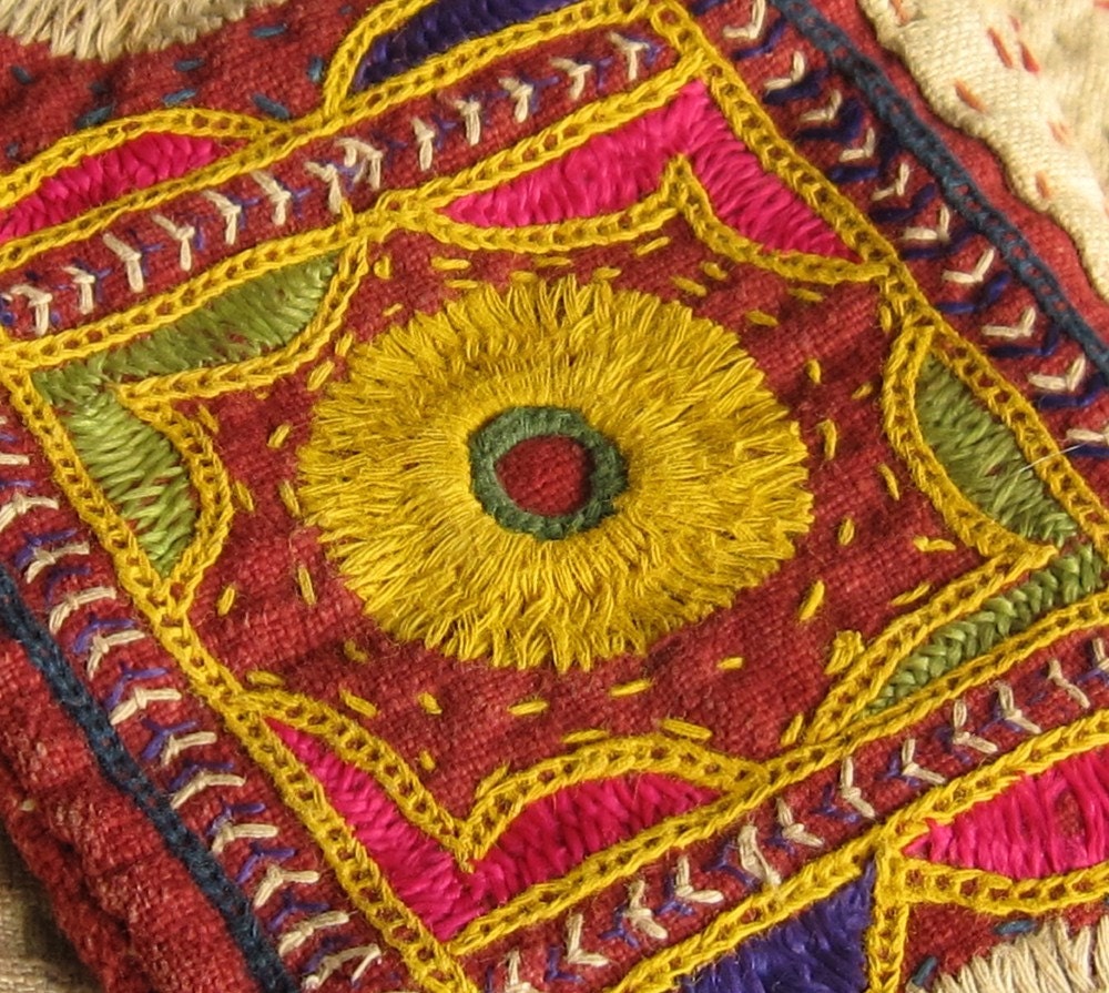 Embroidery, antique folk art textile  5