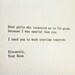 dear girls. letterpress card