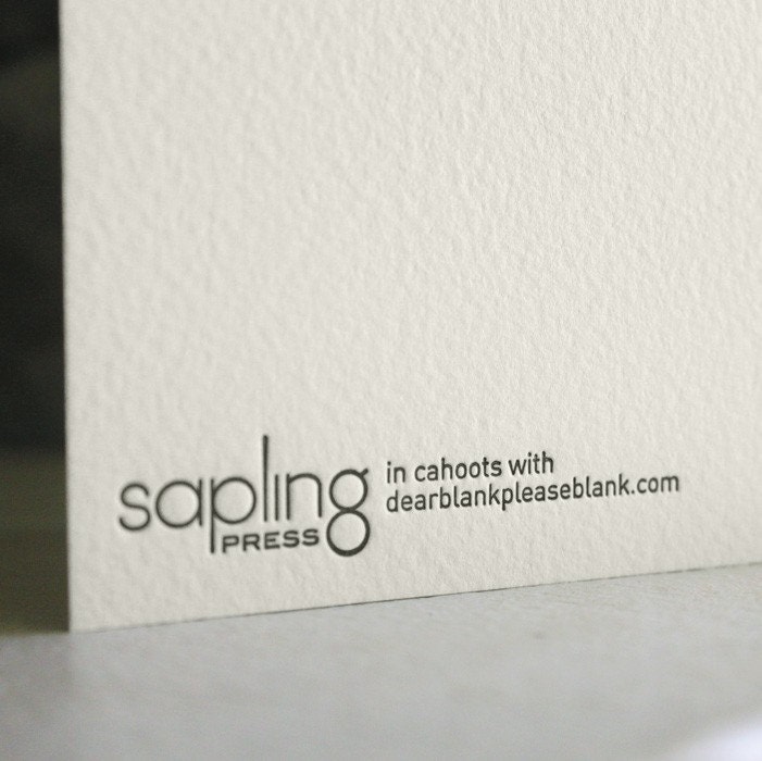 dear fork, letterpress card