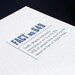 Made Up Stats Jim Kerr. Letterpress Card