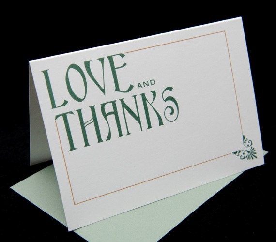 A Golden Affair Folded Thank You Cards (Set of 25)