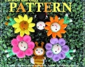 Instant Download PDF Crochet Pattern Flowers and Bugs - ENGLISH Instructions