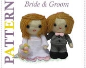 Instant Download 2 PDF Crochet Patterns Wedding Bride and Groom - ENGLISH Instructions