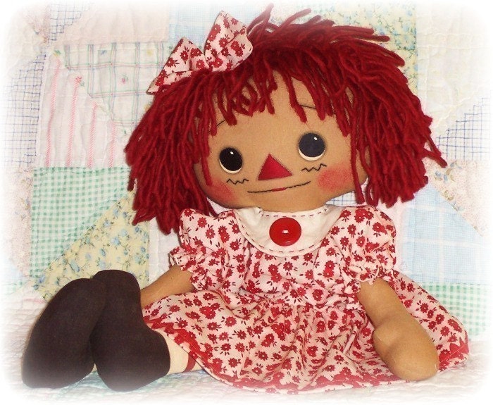 Doll Pattern Annie has a NEW DRESS includes doll and clothes PDF rag doll sewing pattern ePattern
