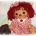 Doll Pattern Annie has a NEW DRESS includes doll and clothes PDF rag doll sewing pattern ePattern