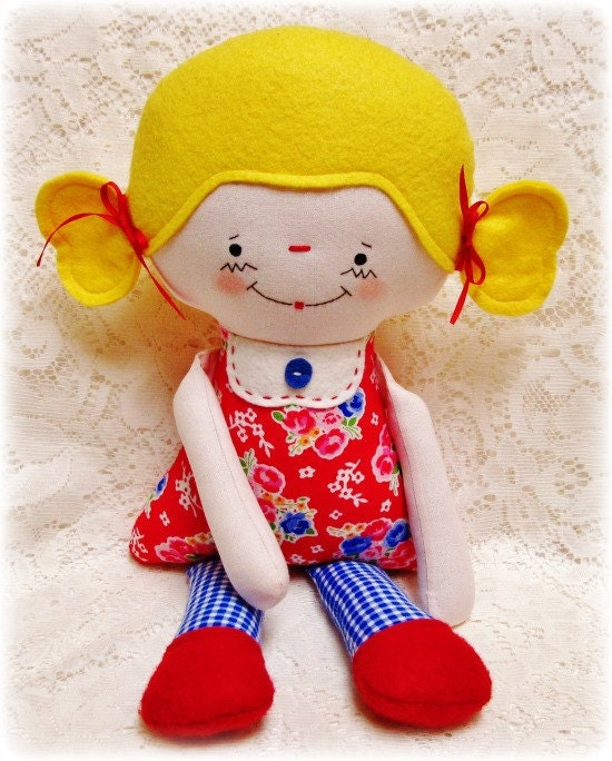 Doll PATTERN PDF, Instant Download Boy or Girl, Softie, Toy, Plush, Rag Doll, Cloth Doll Pattern, Digital Download