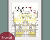 Life isnt about waiting for the storm to pass its learning to Dance in the Rain - 8x10 PRINT (Featured in Dolphin, Brick Red and Canary)