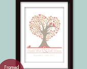 Love Heart Tree (Version A) - 5x7 Print (Personalize Print - Names and Colors)