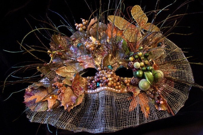 Mardi Gras Masquerade Mask, Forest Spirit