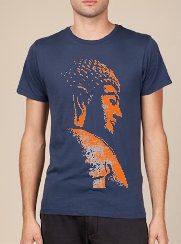 Buddha on Navy  T shirt