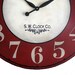 36 inch Devonshire Large Wall Clock - Antique style Red Cream Crackle French Country big round tuscan