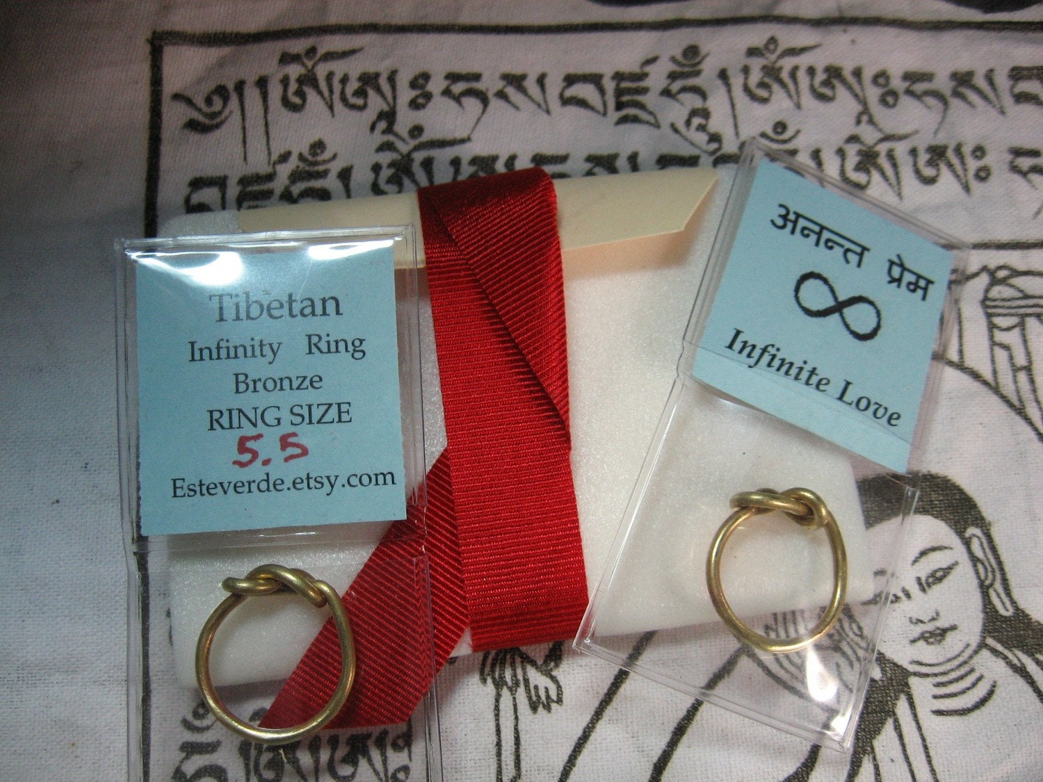 Infinity Knot Rings Tibetan Bronze 4 Rings  888888888888888888888888888888888888