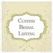 RESERVED FOR nvaccese - Final Payment for Custom Bridal Flowers