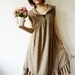 Peter pan collar Simply Kaki Cotton Dress