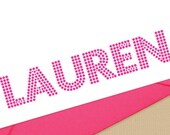 Name in Lights personalized stationery / set of 8 note cards and envelopes